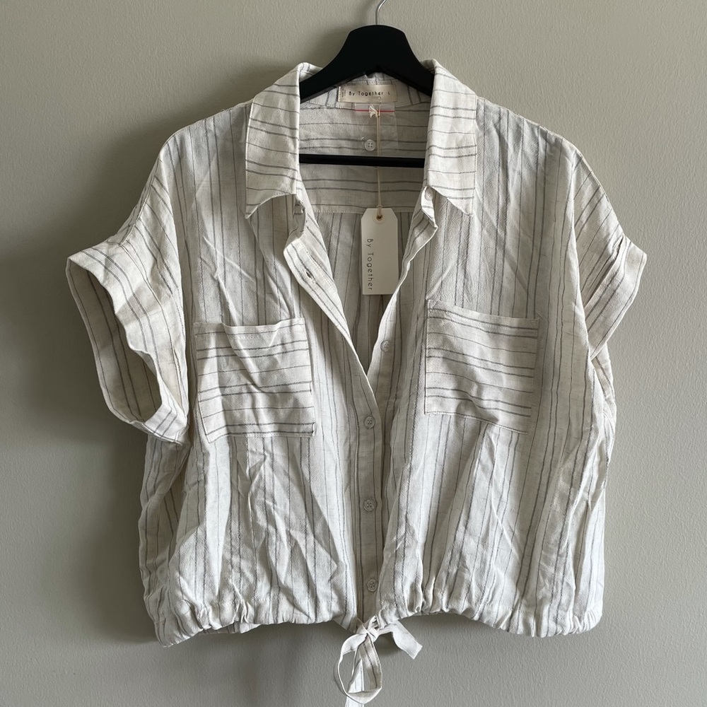 By Together Tie Front Blouse